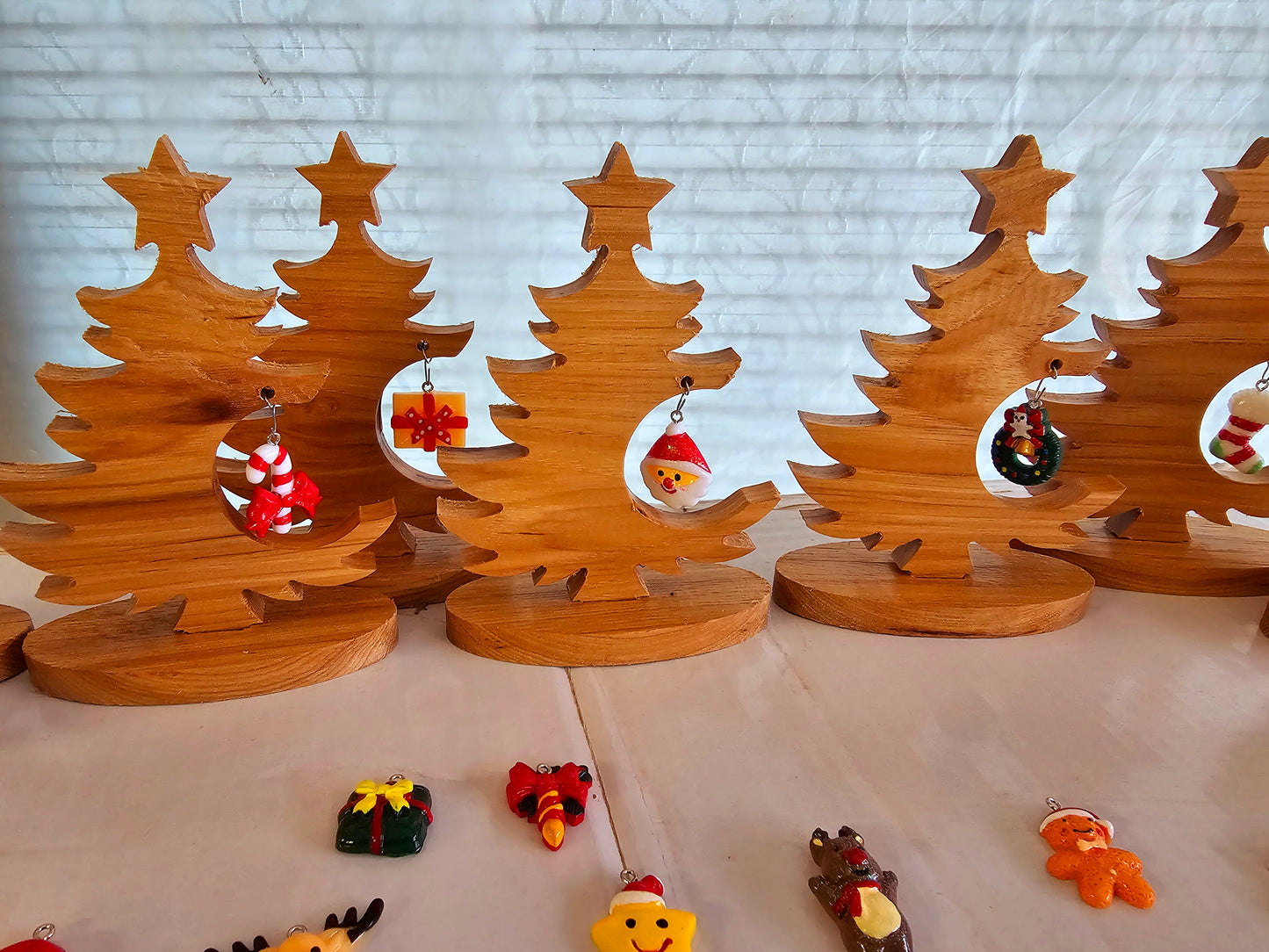 Christmas trees w/assorted ornaments