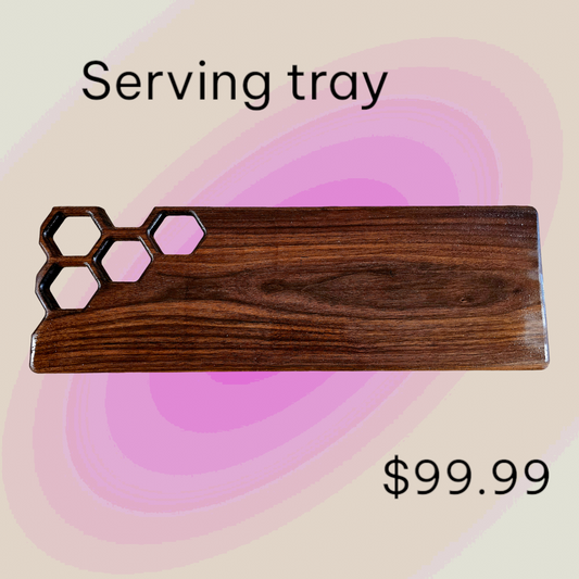 Hexed serving tray